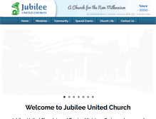 Tablet Screenshot of jubileeunited.ca